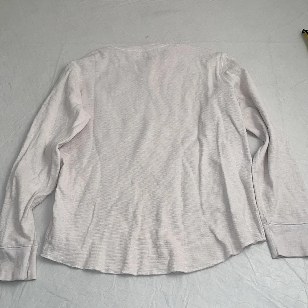 Gap off white thermal long sleeve shirt XXL = 14-16